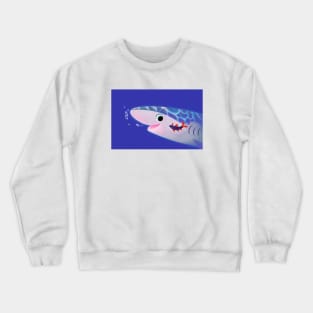 Rainbow shark meets blue shark Crewneck Sweatshirt